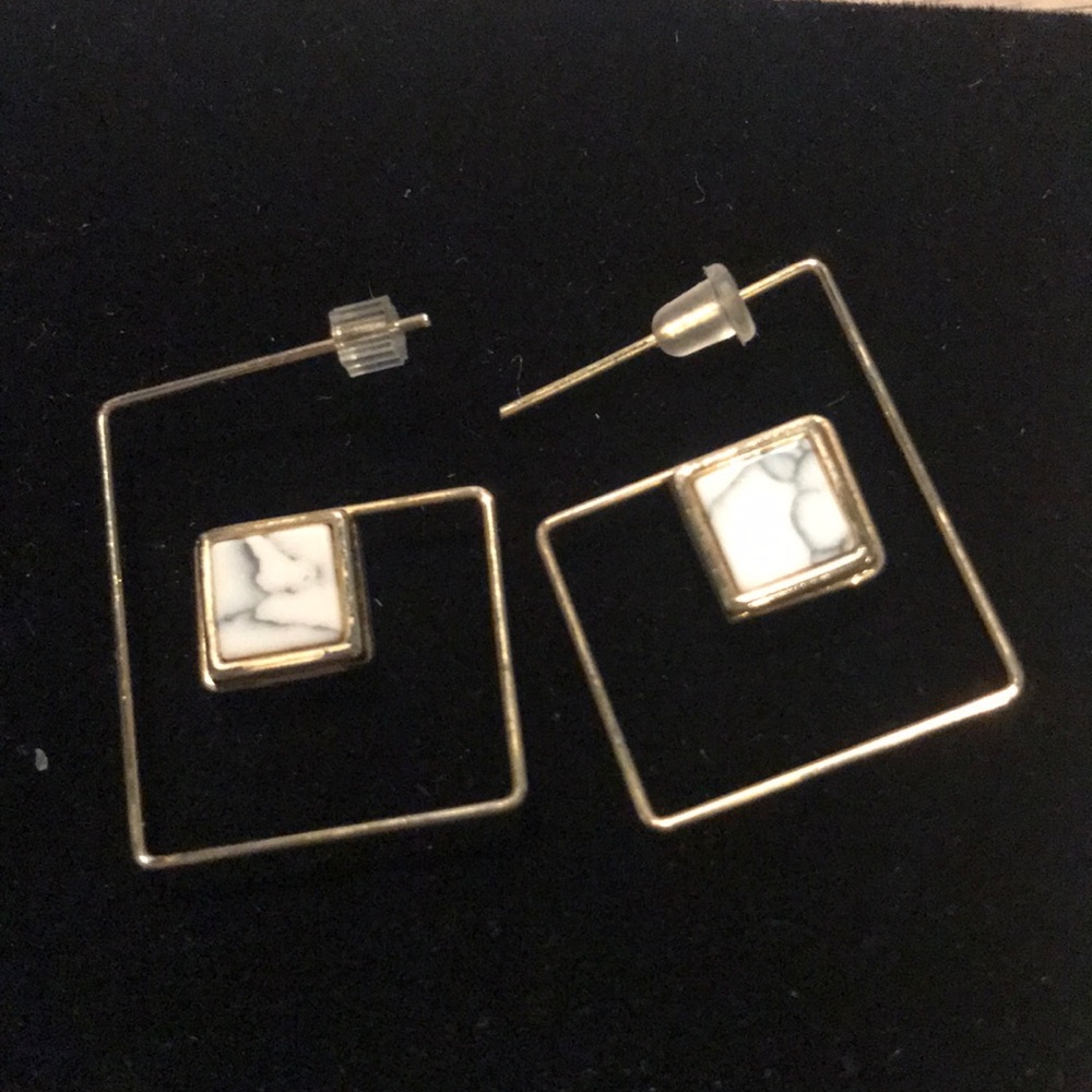 Unique square earrings